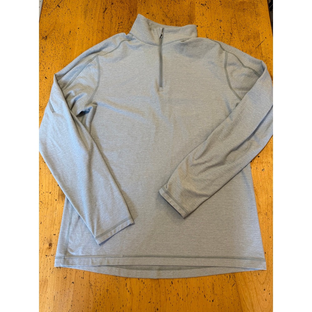 Lululemon Metal Vent Tech L Mens Grey Athletic Quarter Zip Pullover